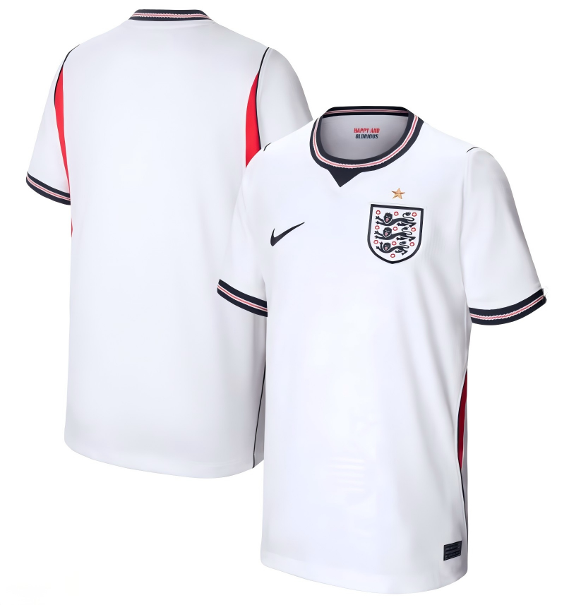 England National Team Nike Youth 2026 Home Stadium Replica Jersey - White