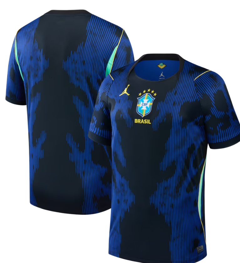 Brazil National Team Jordan Brand 2026 Away Stadium Replica Jersey - Blue