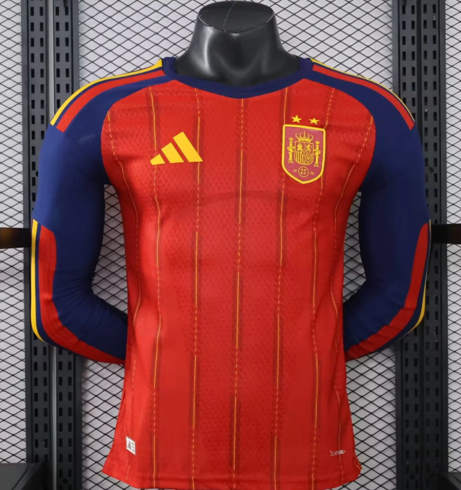 Spain 2026 Home Player-Version Two-Star Jersey