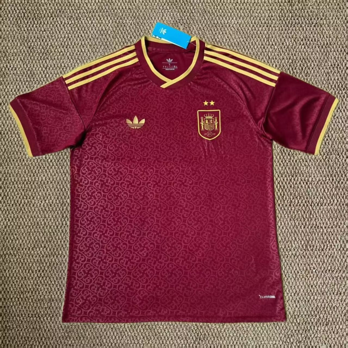 2026 world cup Spanish burgundy shirt Two Stars